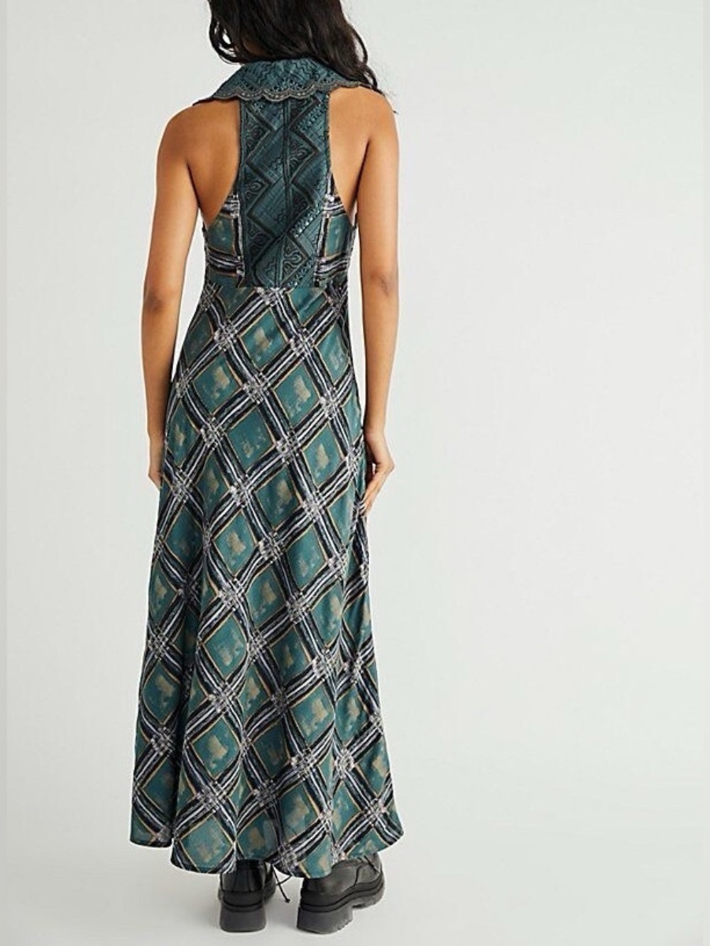 Free people Lana printed midi dress embroidered size 8 - Picture 2 of 12